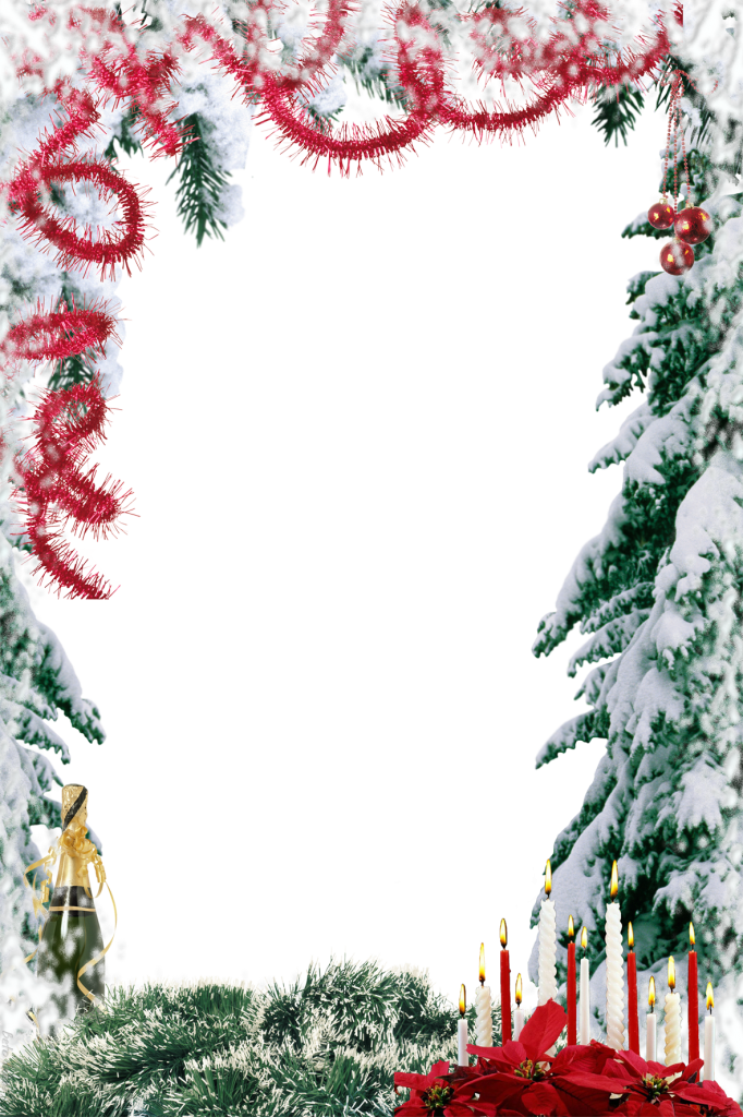 Moldura de Neve no Natal PNG - Digital Grátis