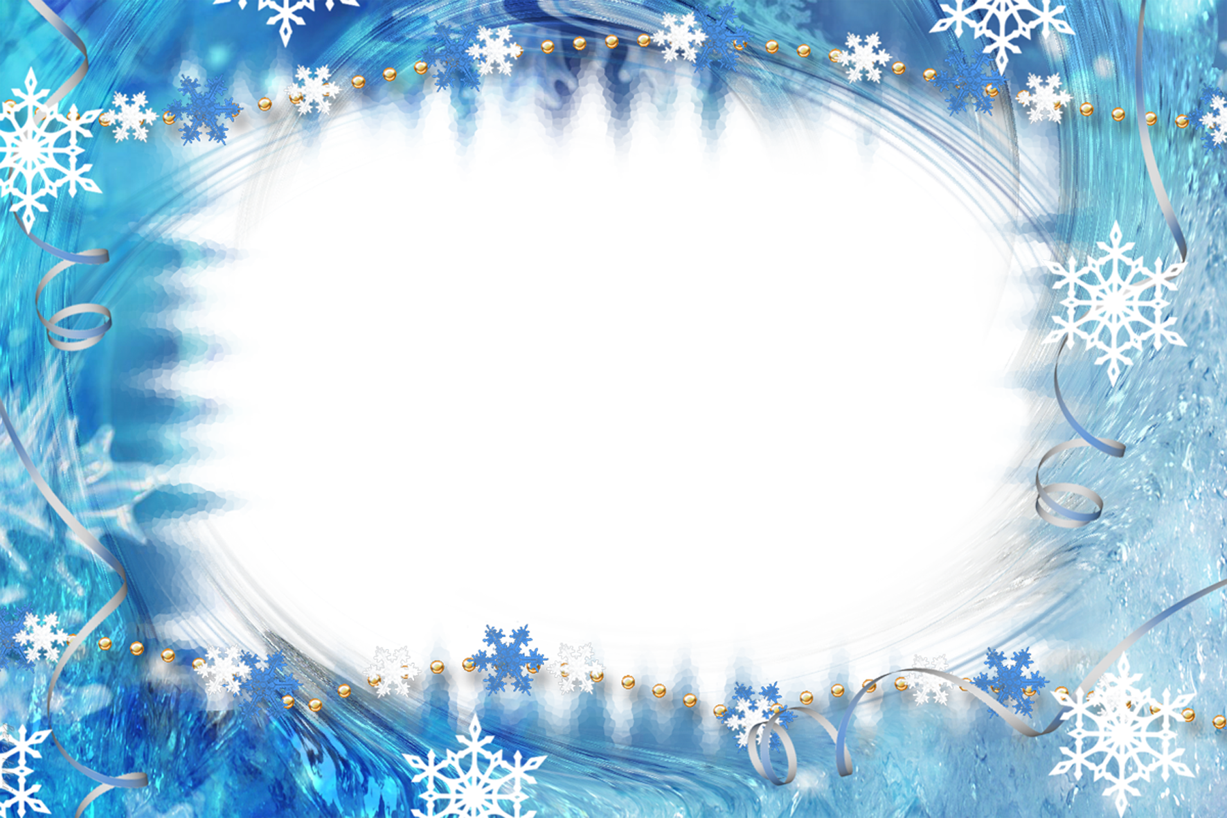 Moldura de Neve no Natal PNG - Digital Grátis