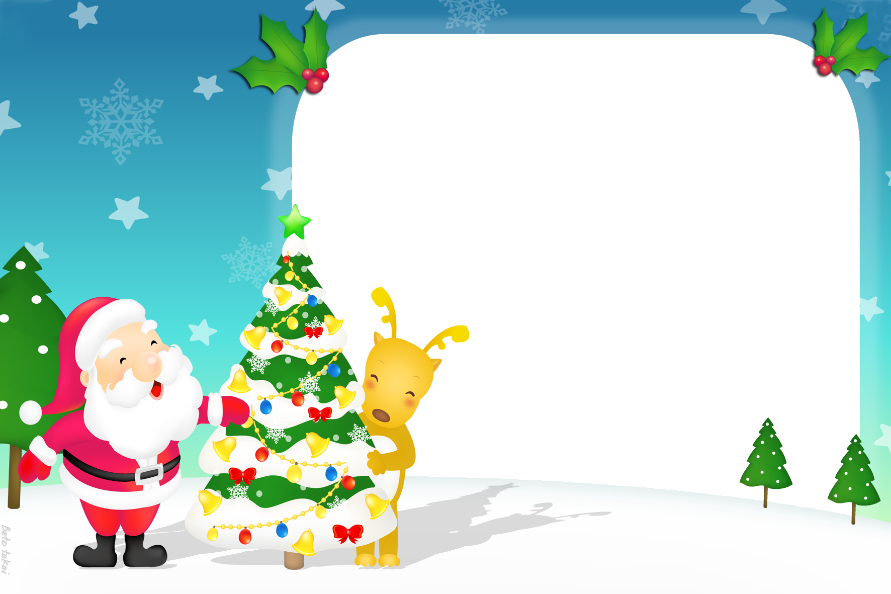Árvore Colorida de Natal Moldura de Natal PNG - Digital Grátis